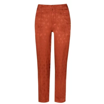 Image of Scotch and Soda Tailored Paisley Print Trousers - Rust 0077