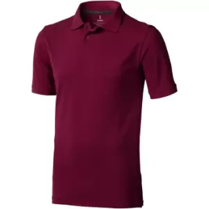 Image of Elevate Mens Calgary Short Sleeve Polo (S) (Burgundy)