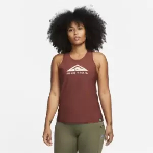 Image of Nike Dri-FIT Trail Womens Tank - Brown
