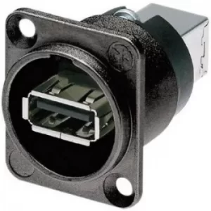 Image of Neutrik NAUSB-W-B Reversible USB-laying 2.0 Socket, built-in Laying