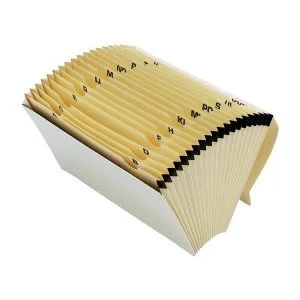 Image of 5 Star Office Economy Expanding File with Flap 19 Pockets A Z Foolscap Cream