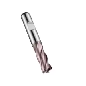 Image of C246 20.00MM HSS-E Flatted Shank Multi Flute End Mill - TiCN Coated DIN 844K