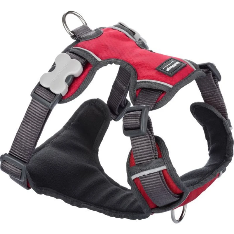 Image of Sublime Market Connect Dog Harness - RED DINGO - Sport - Padded - 4 Adjusters - Reflective Stripes red red