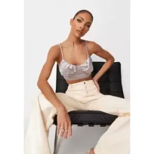 Image of Missguided Tall Strappy Bralet - Grey