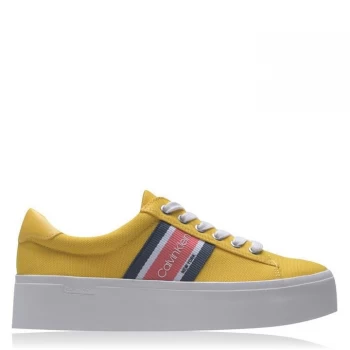 Image of Calvin Klein Jinjer Trainers - Scuba Yellow