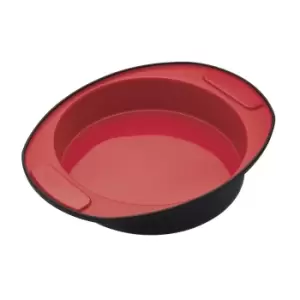 Image of MasterClass Smart Silicone Round Cake Pan 20.5cm Red