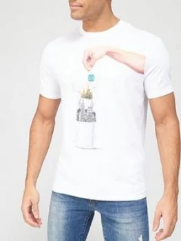 Image of Armani Exchange City Climate Print T-Shirt White Size L Men