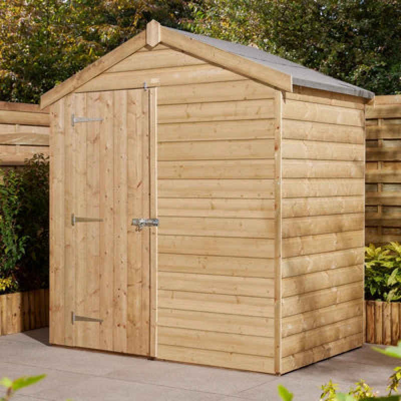 Image of Rowlinson Rowlinson - 4x6 Shiplap Apex Shed Single Door SL46SDPT