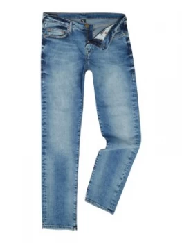 Image of Mens True Religion Geno Desert Well Light Wash Tapered Jeans Denim Light Wash