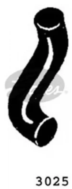 Image of Curved Radiator Hose 150mm X 35 Gates 3025