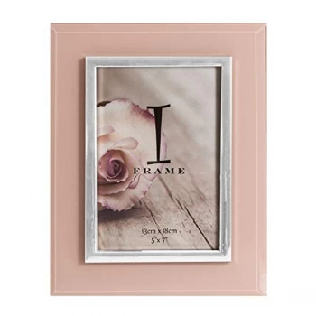 Image of 5" x 7" - iFrame Pink & Silver Tone Photo Frame