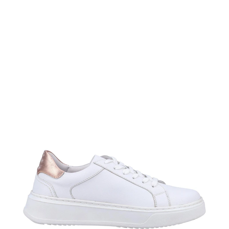 Image of Hush Puppies Hush Puppies Camille Lace Cupsole Trainer - White Size 5, Women White VMZVS Female 5