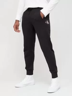 Image of Calvin Klein Jeans Monogram Logo Joggers, Black Size M Men
