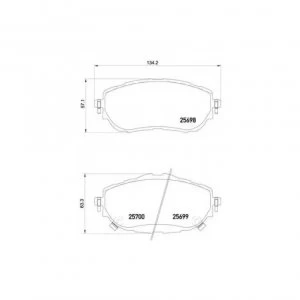 Image of Front Brake Pad Set BREMBO P 83 150