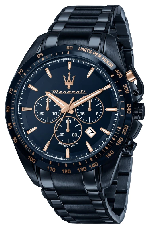 Image of Maserati R8873612054 Mens Traguardo (45mm) Blue Chronograph Watch