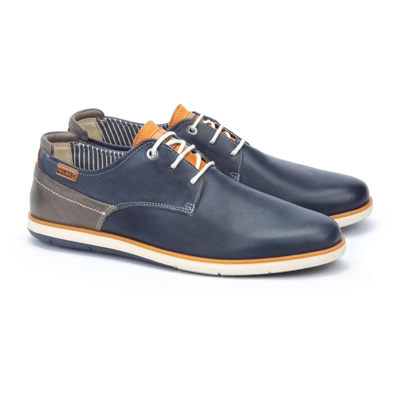 Image of Pikolinos Jucar M4E-4104 Leather Mens Low Top Shoes - Blue - Size:UK 9.5-10
