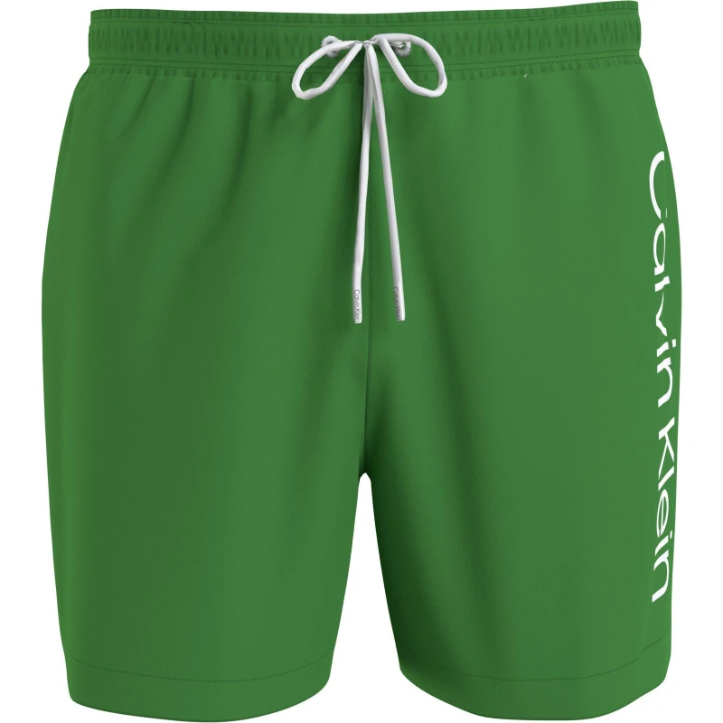 Image of Calvin Klein Large Logo Swim Shorts - Green Green S
