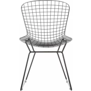 Image of District Black Metal Wire Chair - Premier Housewares