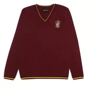 Image of Harry Potter Womens/Ladies Gryffindor House Knitted Jumper (4XL) (Burgundy)