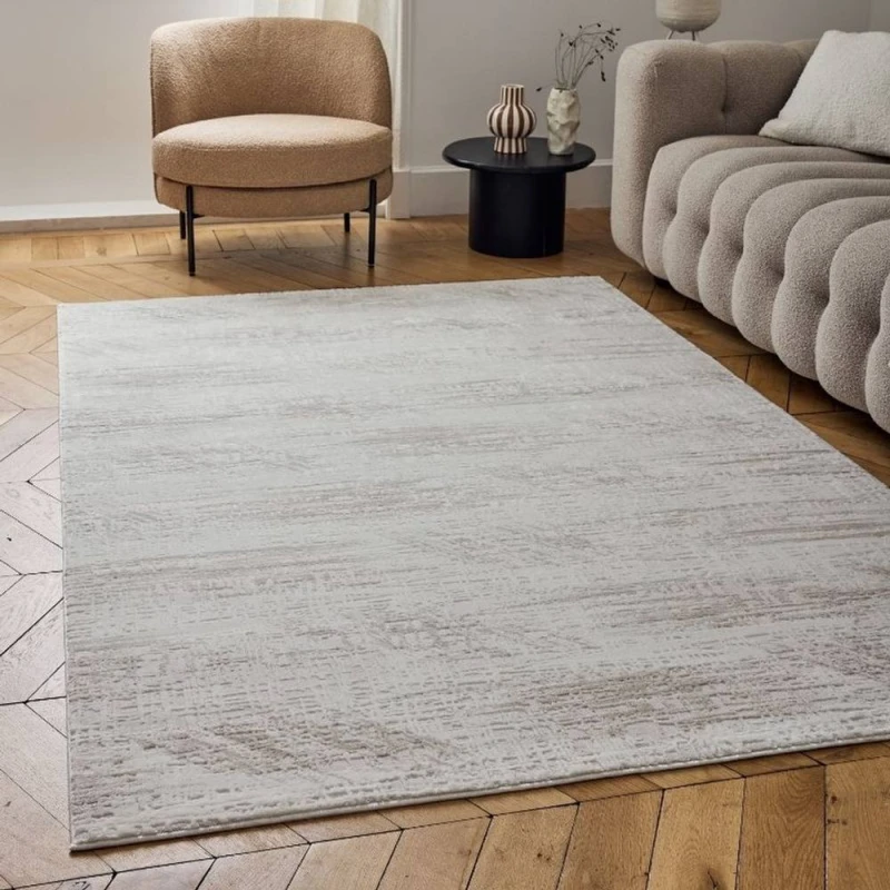 Image of THE RUGS Carmel Modern Area Rugs & Runners Abstract Design Soft Pile in Beige Size: 160cm x 230cm Beige Unisex 160cm x 230 cm