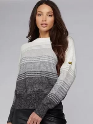 Image of Barbour International Hallstatt Knit -smoke Ombre, Grey, Size 8, Women