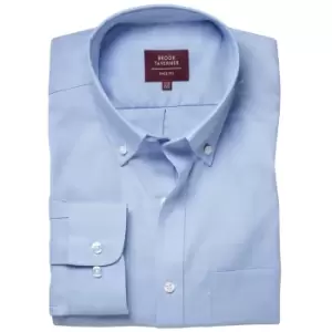 Image of Brook Taverner Mens Whistler Long-Sleeved Formal Shirt (15in) (Sky Blue)