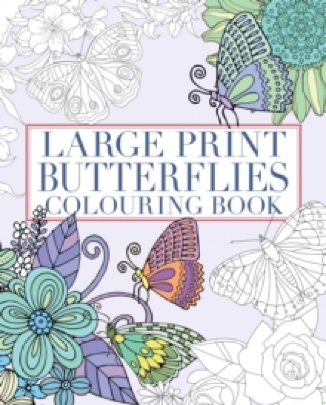 Image of Large Print Butterflies Colouring Book Paperback / softback