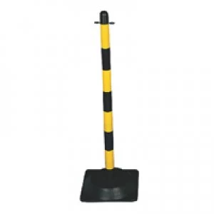 Image of Slingsby VFM Yellow Black Freestanding Post With Square Rubber Base 328336