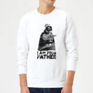 Image of Star Wars Darth Vader I Am Your Father Sketch Sweatshirt - White - L