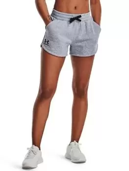 Image of Under Armour Rival Fleece Shorts - Grey Size M Women
