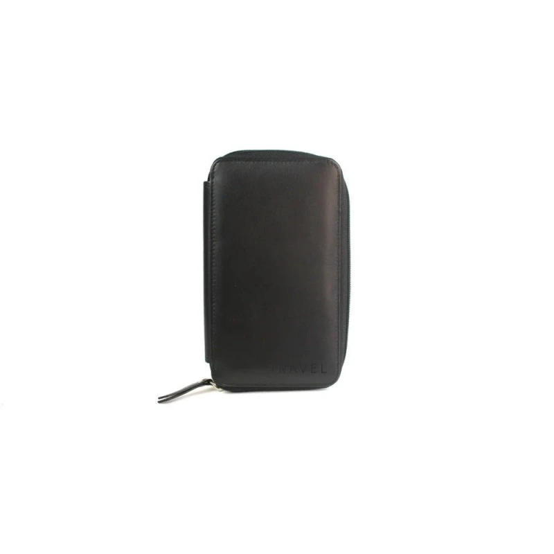 Image of Eastern Counties Leather Mens Kendra Travel Leather Wallet in Black Male One Size