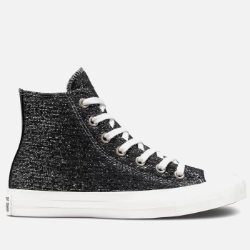Image of Converse Womens Chuck Taylor All Star Wabi Sabi Hi-Top Trainers - Black/Silver/White - UK 8