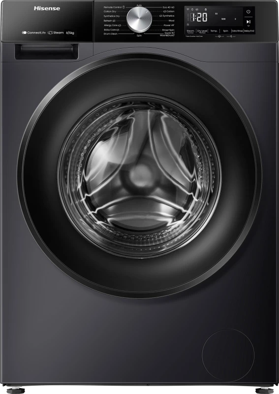 Image of HISENSE 3S Series WD3S8043BB3 WiFi-enabled 8KG Washer Dryer - Black 6901101831262