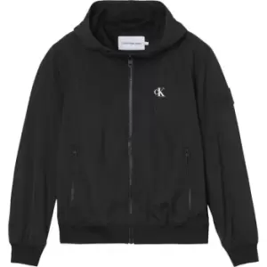 Image of Calvin Klein Jeans Unpadded Hooded Harrington - Black