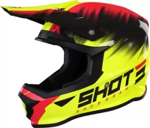 Image of Shot Furious Versus Kids Motocross Helmet, red-yellow, Size S, red-yellow, Size S