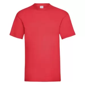 Image of Mens Value Short Sleeve Casual T-Shirt (Medium) (Bright Red)