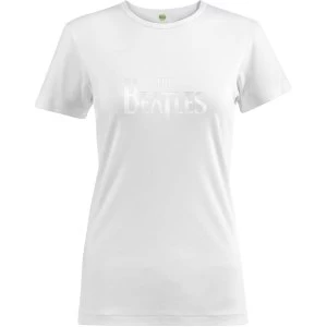 Image of The Beatles - Drop T Logo Womens XX-Large T-Shirt - White