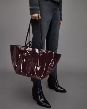 Image of AllSaints Odette East West Leather Tote Bag