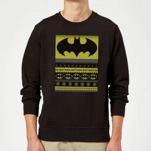 Image of DC Comics Batman Christmas Sweater in Black - L - Black