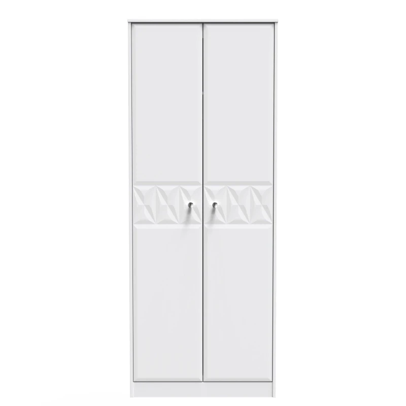 Image of Toledo 2 Door Wardrobe In White Matt (Ready Assembled)