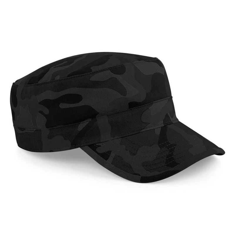 Image of Beechfield Beechfield Men Camouflage Army Cap Headwear in Black One Size Male 5057819598322