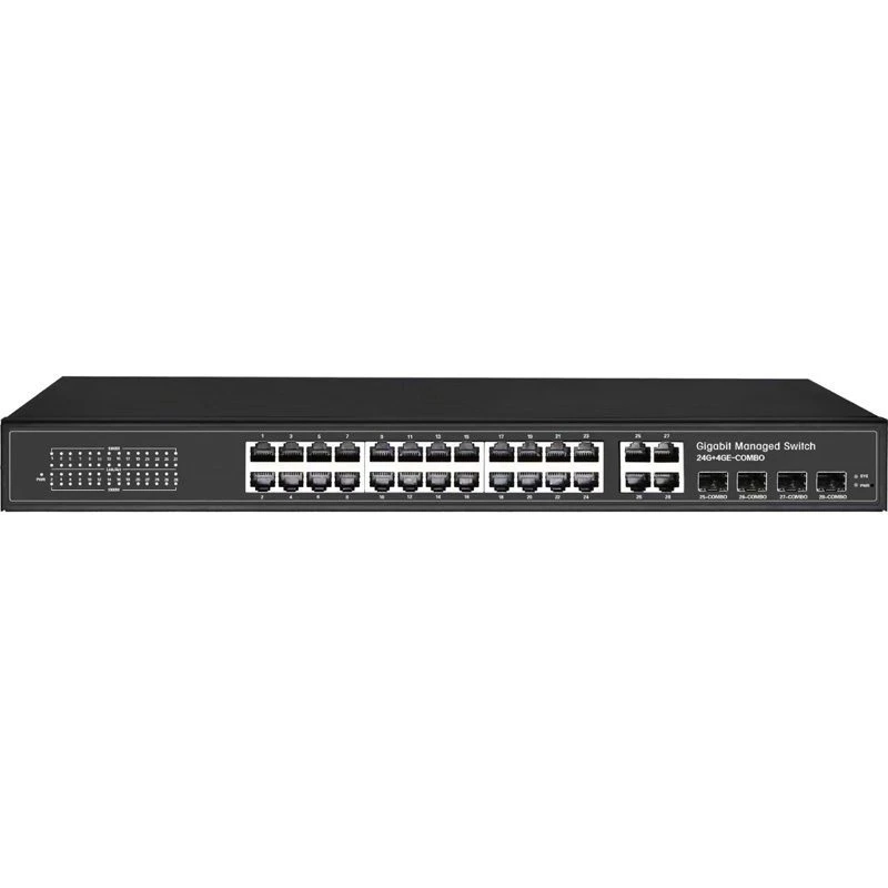 Image of FDL 24 PORT + 4RJ45 & 4 SFP GIGABIT PoE+ R/M SWITCH - 400W