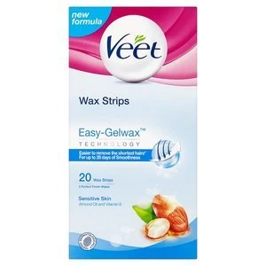 Image of Veet Wax Strips with Easy Grip for Sensitive Skin x20