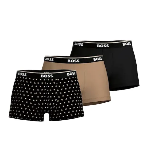 Image of Boss Bodywear 3 Pack Power Boxer Shorts Trunks Small Black 42212483350