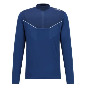 Image of Hugo Boss Piraq Tech Long Sleeve Polo Shirt Navy Size XL Men