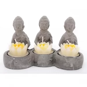 Image of 15x8cm Buddha and Lotus Tealight Holder