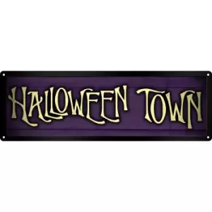 Image of Grindstore Halloween Town Slim Tin Sign (One Size) (Purple)