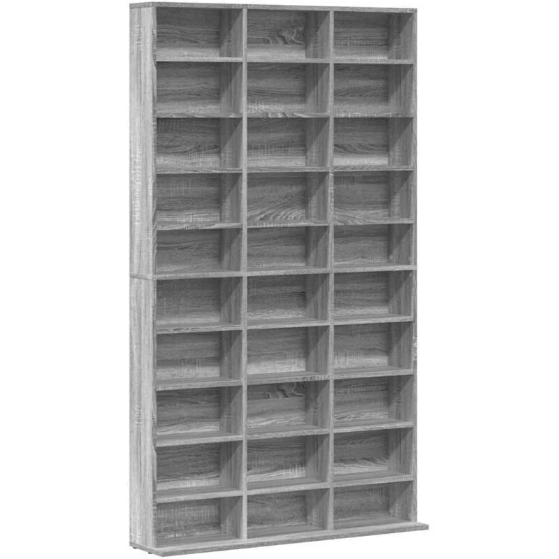 Image of VIDAXL CD Cabinet Grey Sonoma 102x23x177.5cm Engineered Wood vidaXL 8720286931561