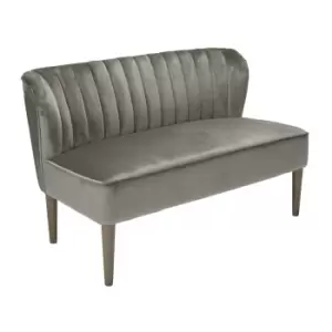 Image of LPD Bella 2 Seater Sofa in Steel Grey Velvet