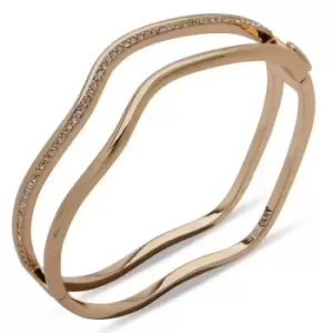 Image of Ladies DKNY Jewellery Wavy Pave Bracelet